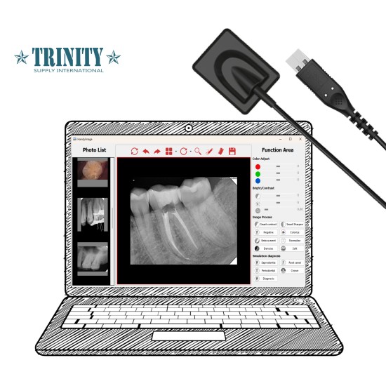 Handy HDR-361 Dental X-Ray Digital Sensor Size# 1.5 with 100 Sleeves (HDR-361) by www.3nitysupply.com
